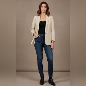 NWT J. Crew Linen Blend Cream Blazer